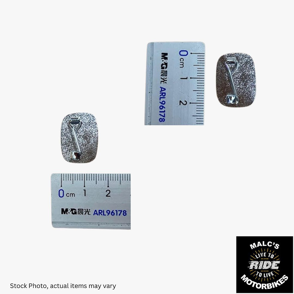 Thumbnail: Two motorcycle parts with WORK AIR PARTS rulers, Malc's Ride, Malcsmotorbikespares.