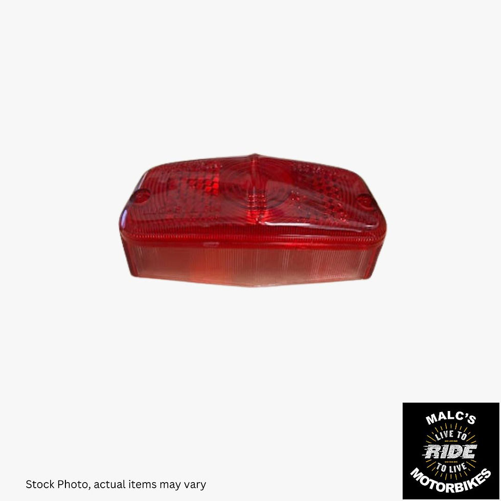 Red motorcycle tail light. Malc's Ride Life to Ride. Malcsmotorbikespares motorcycle brake light.
