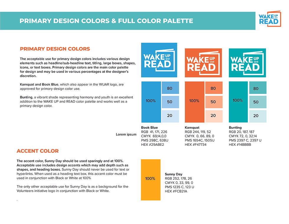 WAKE Up and Read Brand Guidelines