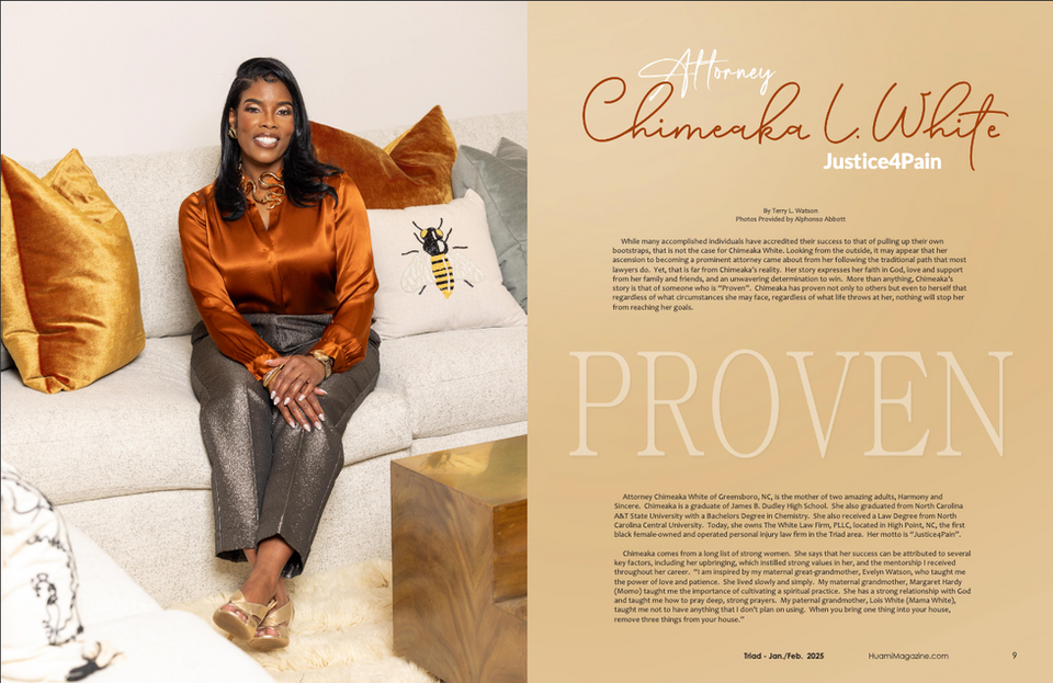 Attorney Chimeaka White HUAMI Magazine Spread 1