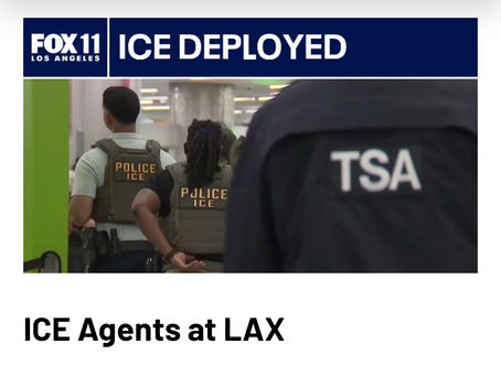 LAXで目の前の女性が別室送りに。