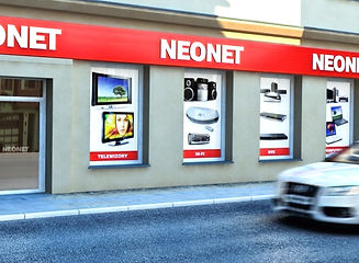 okna sklepu oklejone reklamą