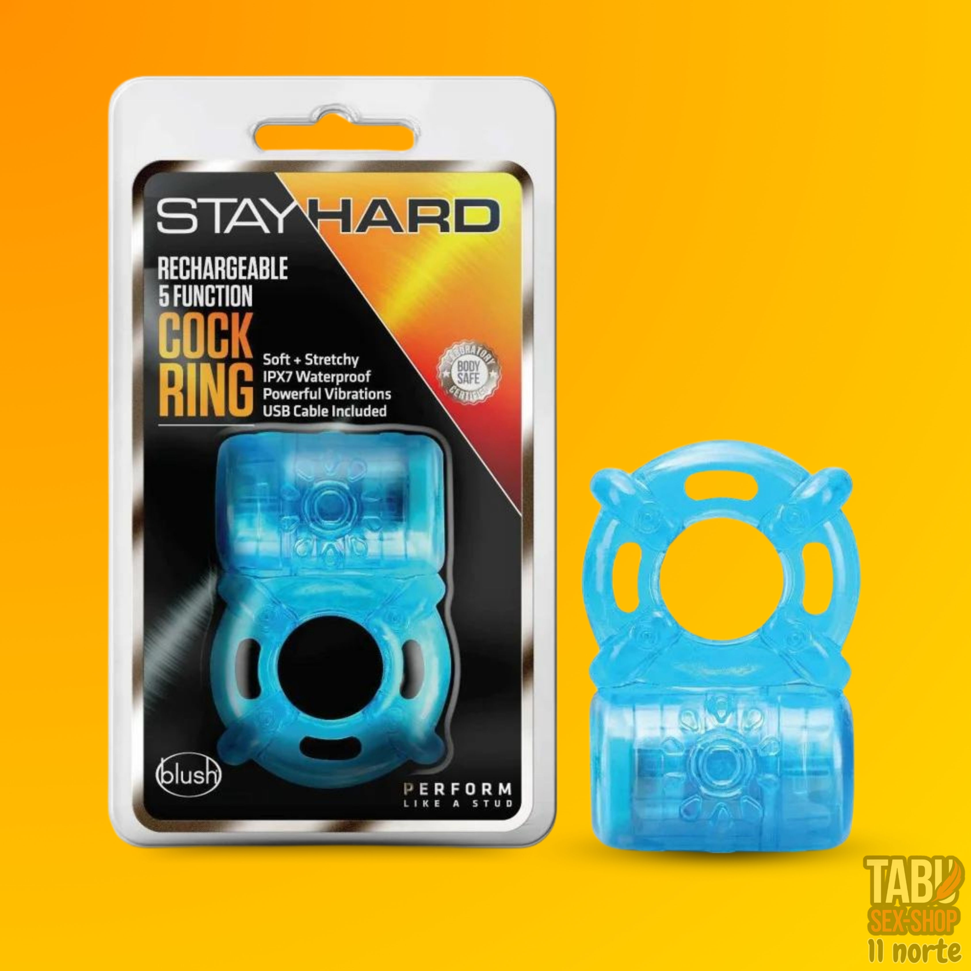 Rechargeable 5 Function Cock Ring