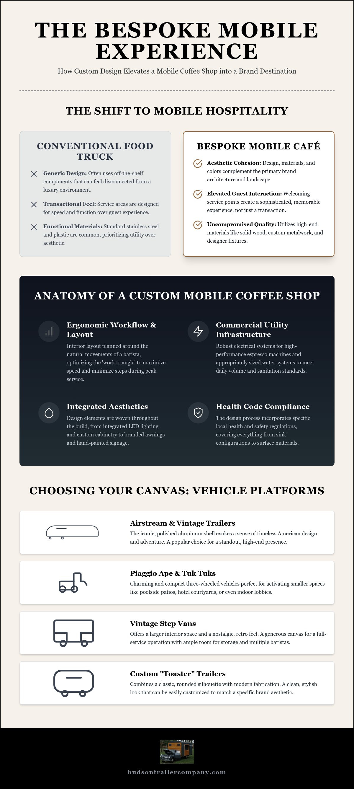 Custom mobile coffee shop design