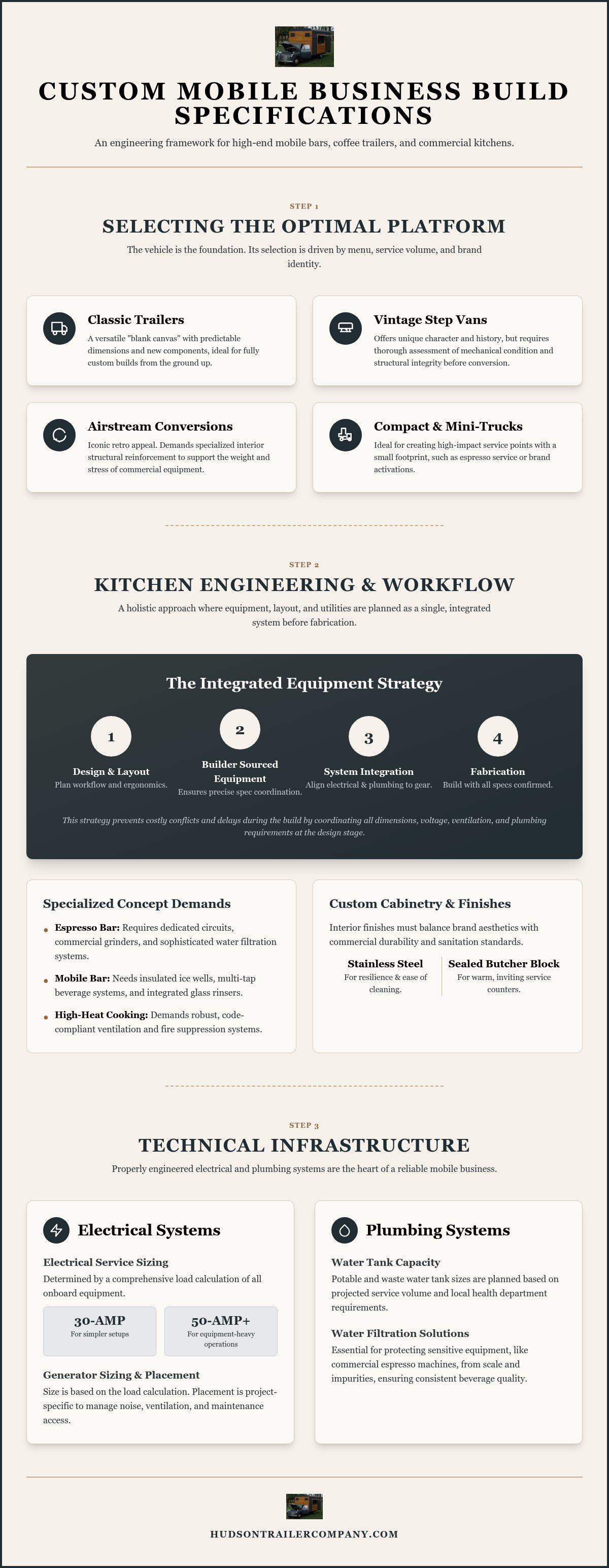 Custom food truck build specifications