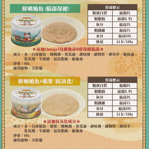 縮圖：日本 吶一口 機能主食泥罐 60g 24入(10箱)