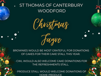 St Thomas of Canterbury - Christmas Fayre - Donations Still Needed