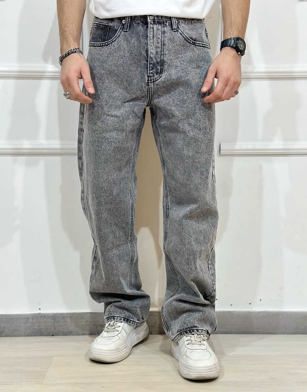 JEANS GRIGIO SLAVATO