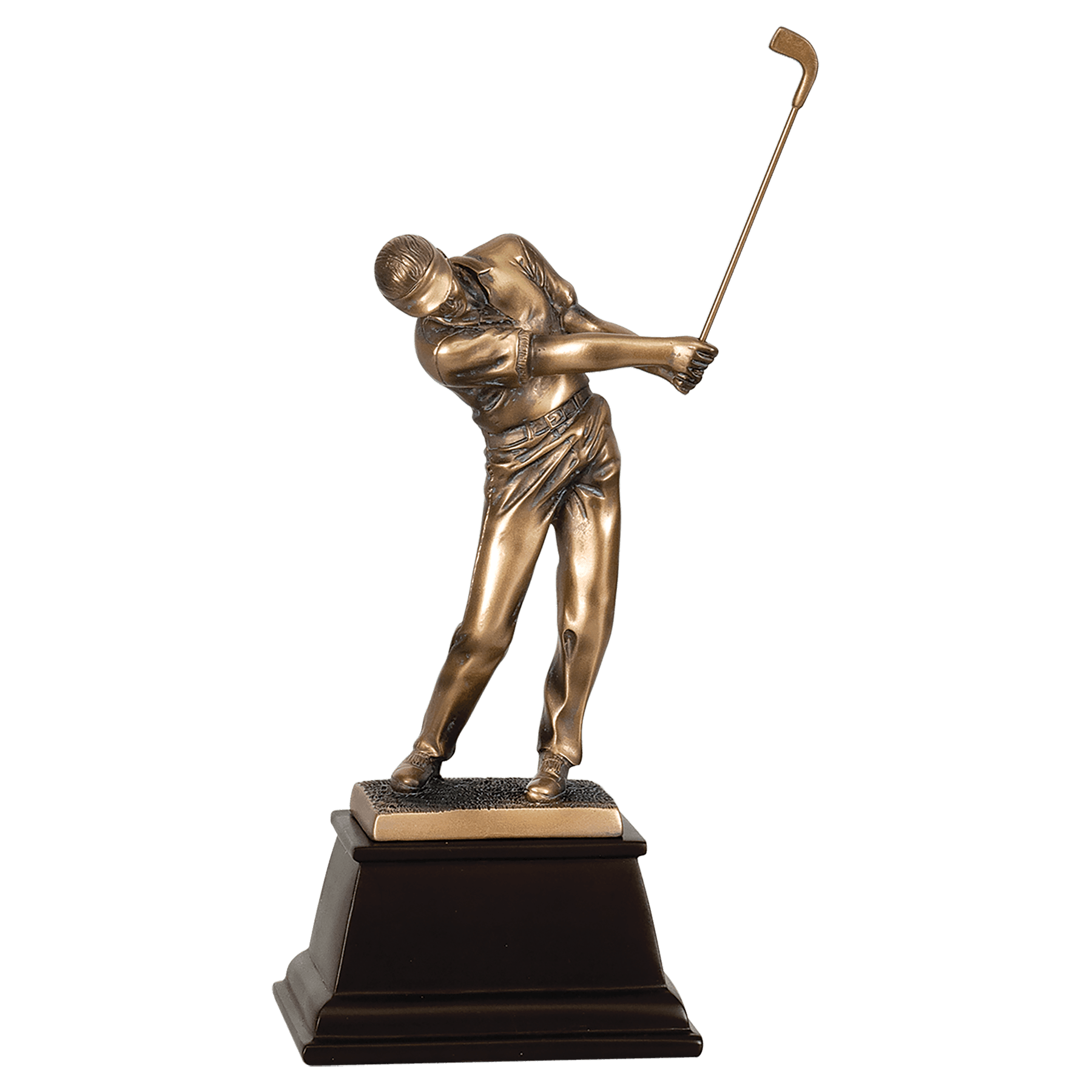 Bronze Male Golf Swing 2 Resin Award