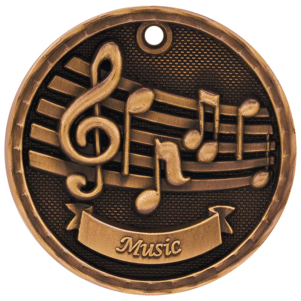 Thumbnail: Antique 3D Music Medal