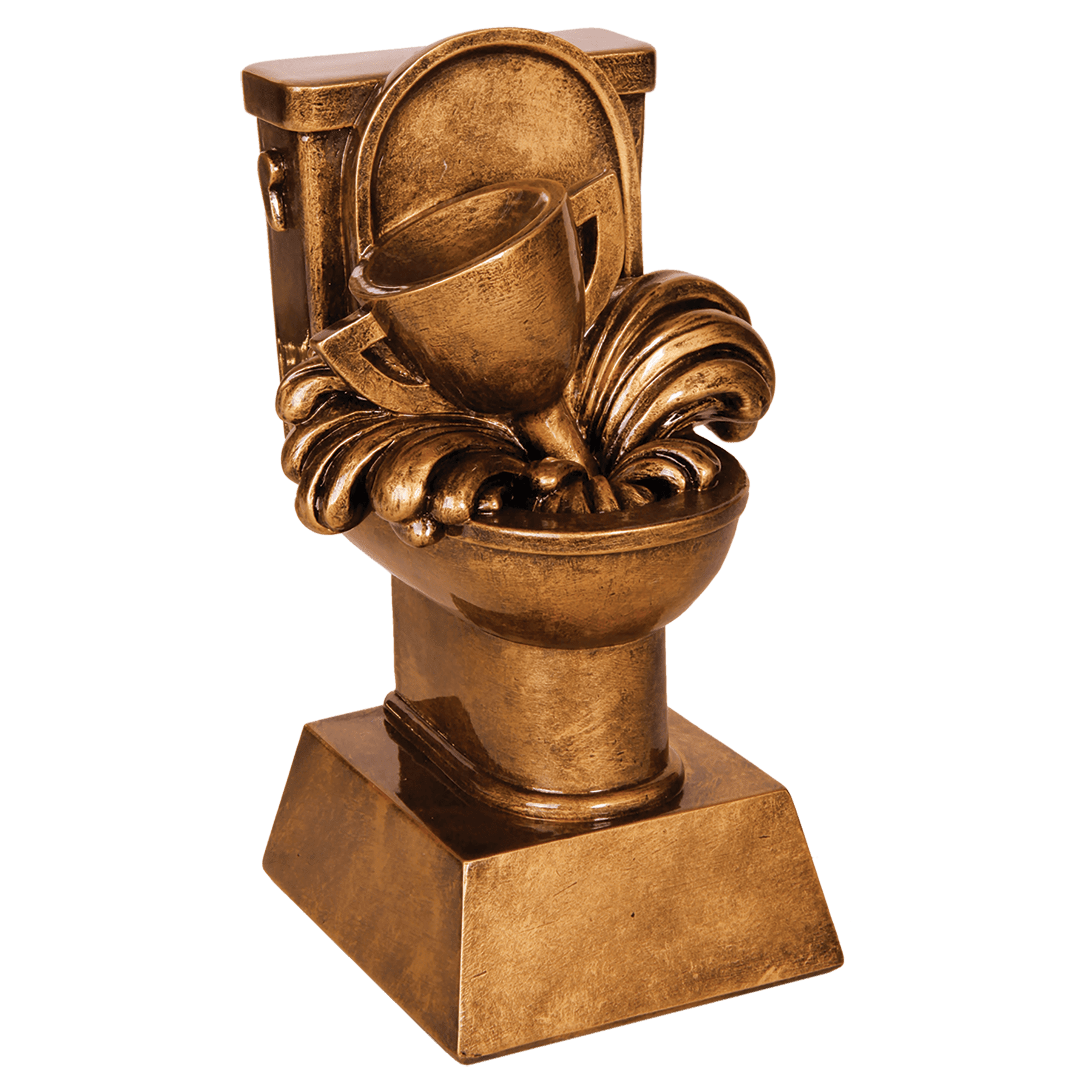 Antique Gold Toilet Loser Resin