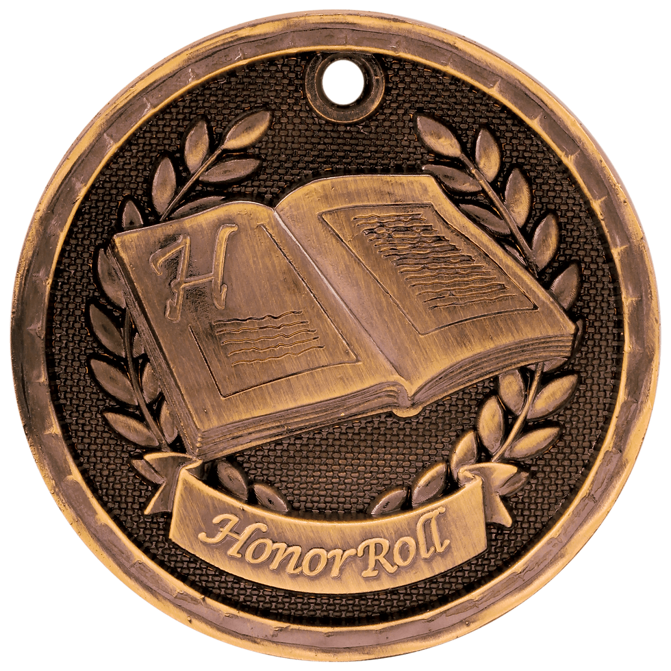 Thumbnail: Antique 3D Honor Roll Medal