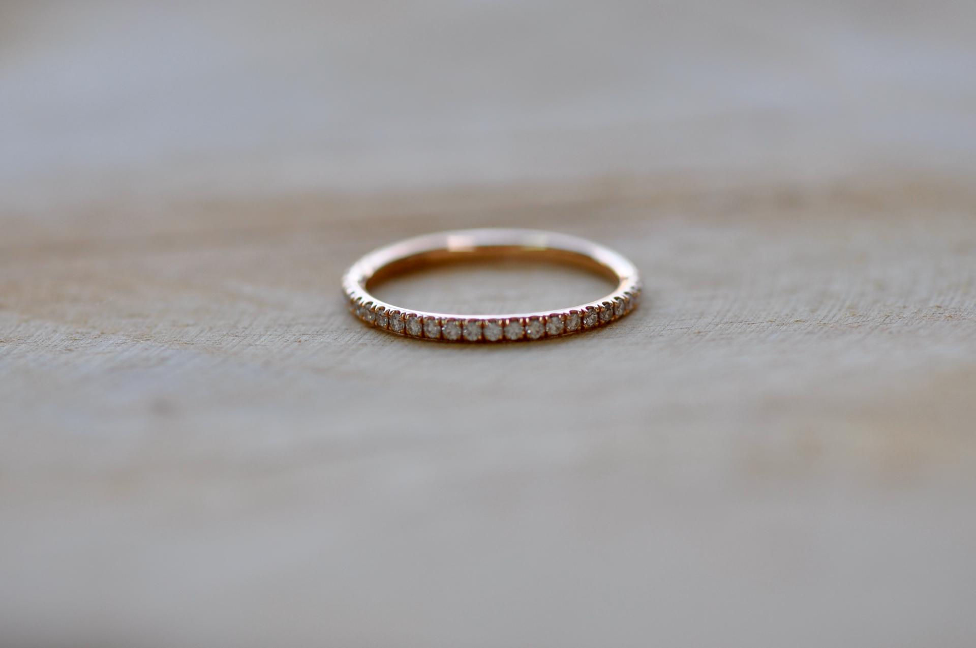 Classic Diamond Ring Pink Gold