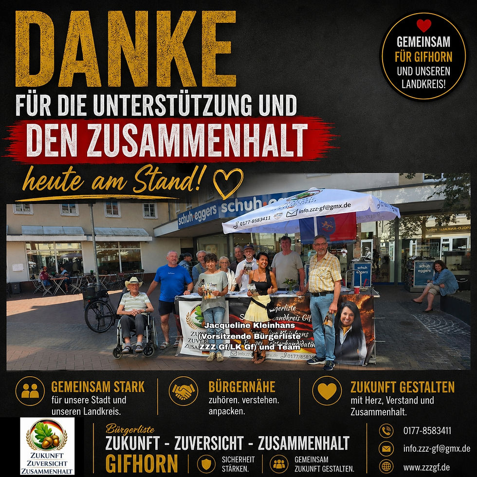 Infostand der Bürgerliste ZZZ GF / LK GF am 11.07.2026