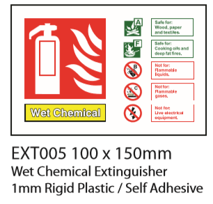 Wet Chemical Sign | kandcsupplies