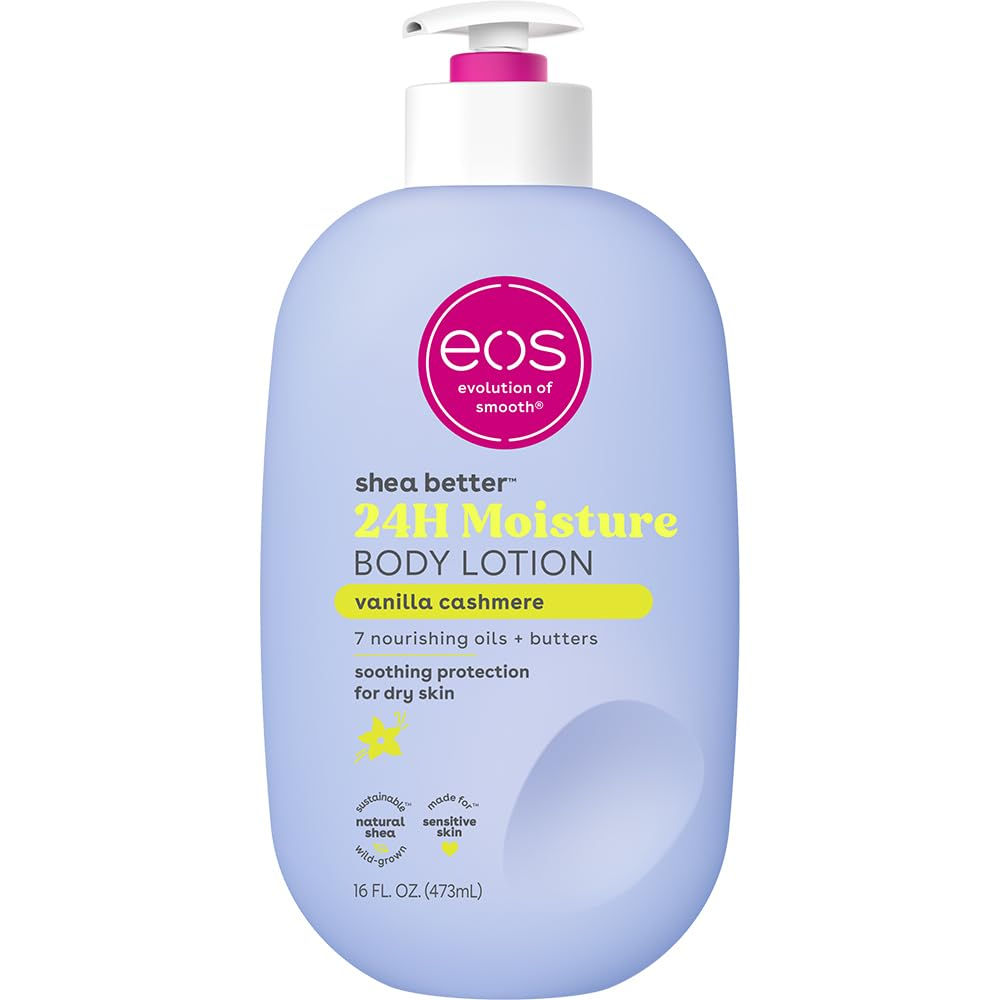 eos Shea Better Body Lotion Vanilla Cashmere, 24-Hour Moisture Skin Care, Lightw