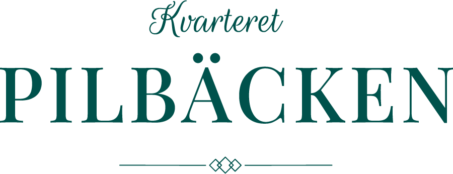 Pilbäcken-logotyp: mörkgrön text