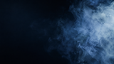 Wispy blue smoke against a dark background