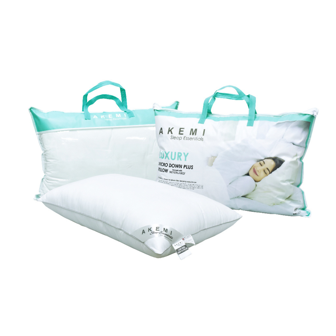 AKEMI Sleep Essentials Luxury Micro Down Pillow/Bolster