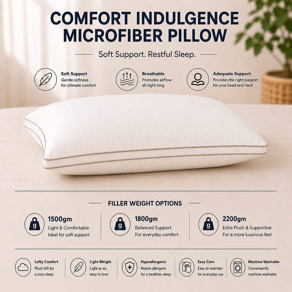 Thumbnail: CANNON Comfort Indulgence Microfiber Pillow (1500g/1800g/2200g)