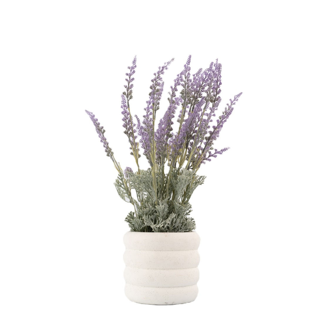 HOOGA Faux Botanical 05BPOTW01 Lavender in Pot