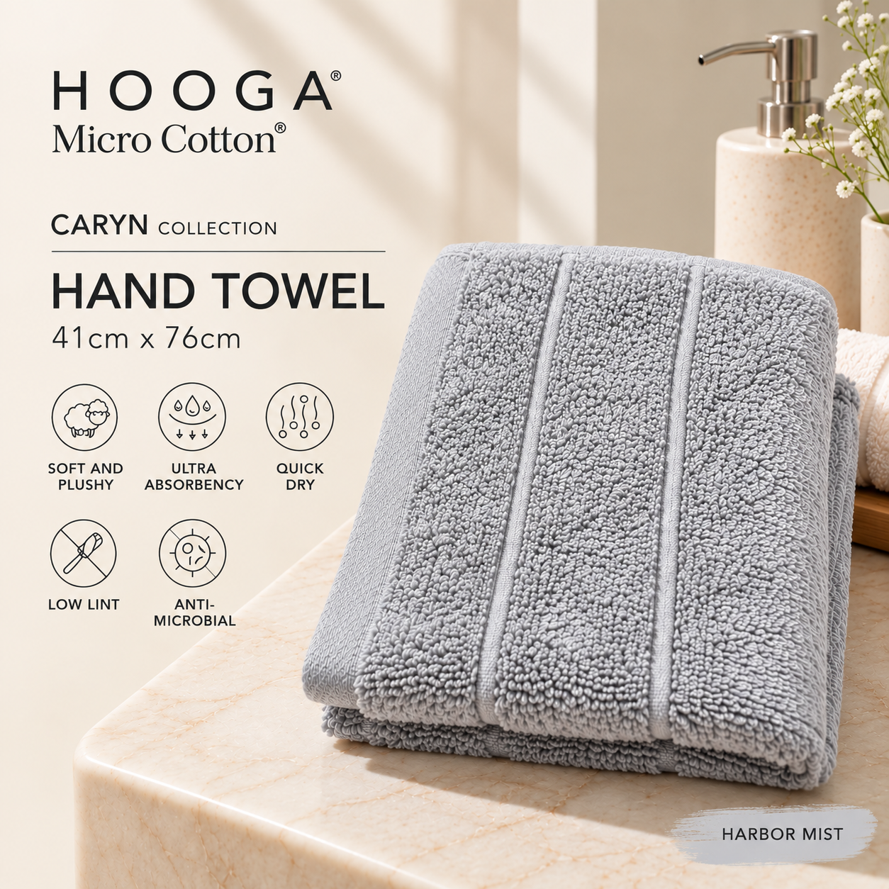 HOOGA CARYN Hand Towel 41cm x 76cm