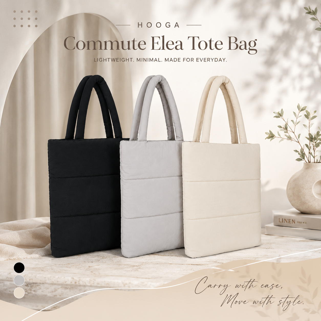 HOOGA Commute Elea Tote Bag