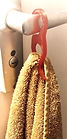 Towel hanger in use