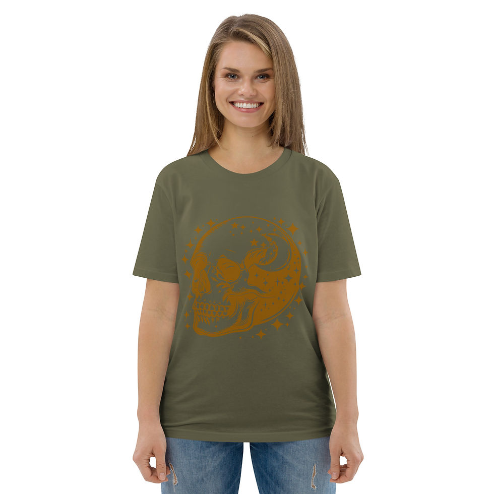 Thumbnail: Gold Skull Unisex organic cotton t-shirt