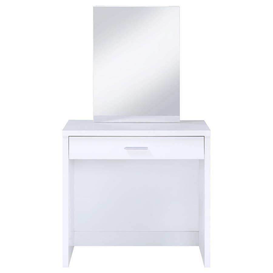 Miniatura: Harvey Vanity Set with Lift-Top Stool White