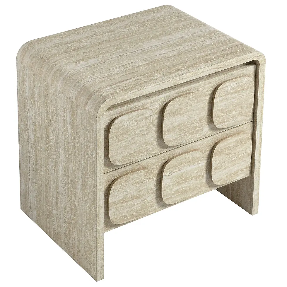 Miniatura: Toscana 2-Drawer Nightstand – Modern Mid-Century Elegance