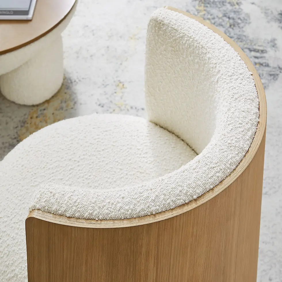 Miniatura: Solis Boucle Accent Chair in Natural Ivory