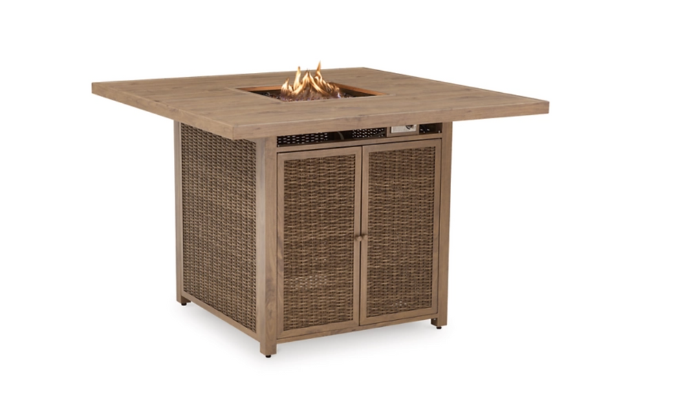 Thumbnail: Walton Bridge Square Bar Table with Fire Pit