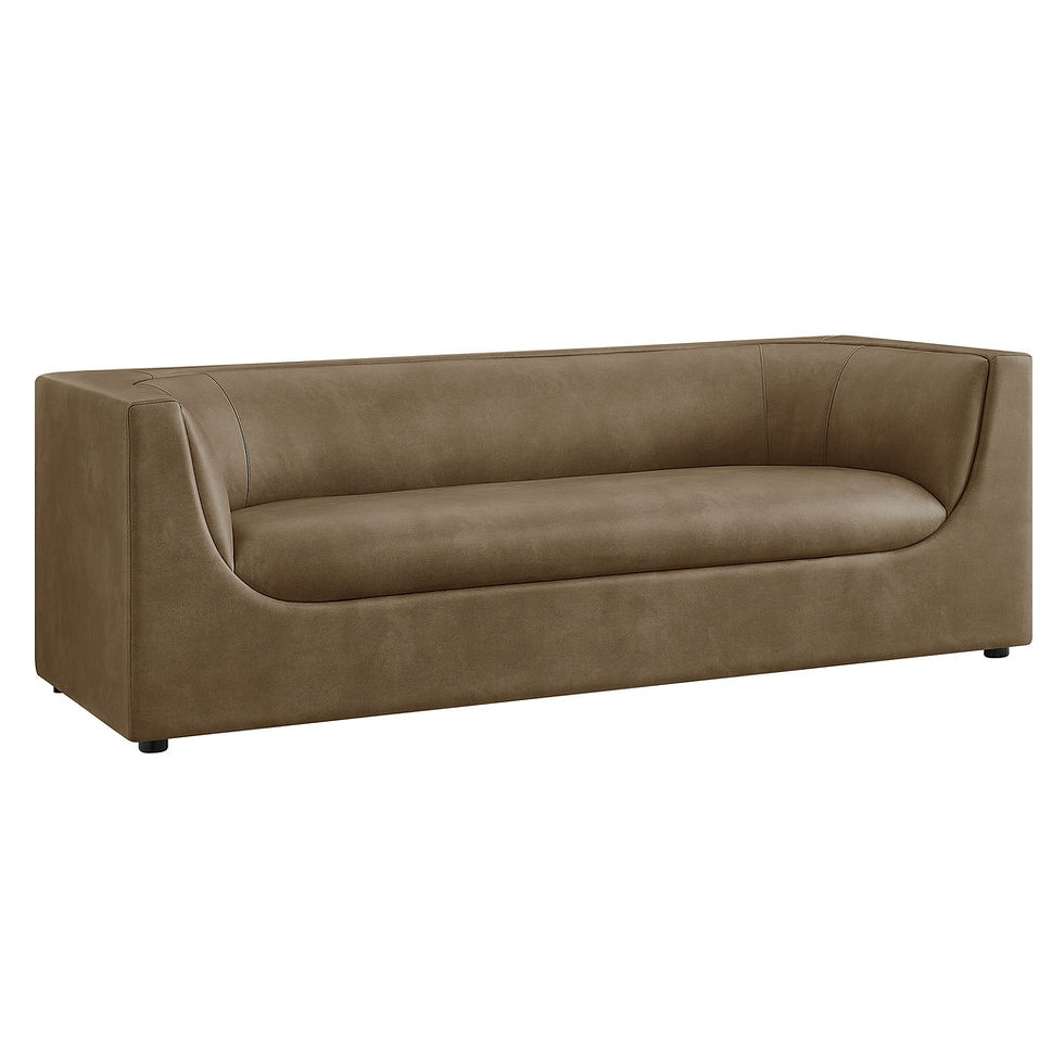 Miniatura: Hilda 86" Curved Back Vegan Leather Sofa