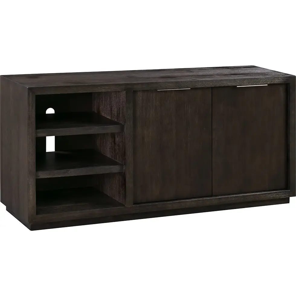 Thumbnail: Oxford 64 inch Two Drawer Two Shelf Media Console in Basalt Grey