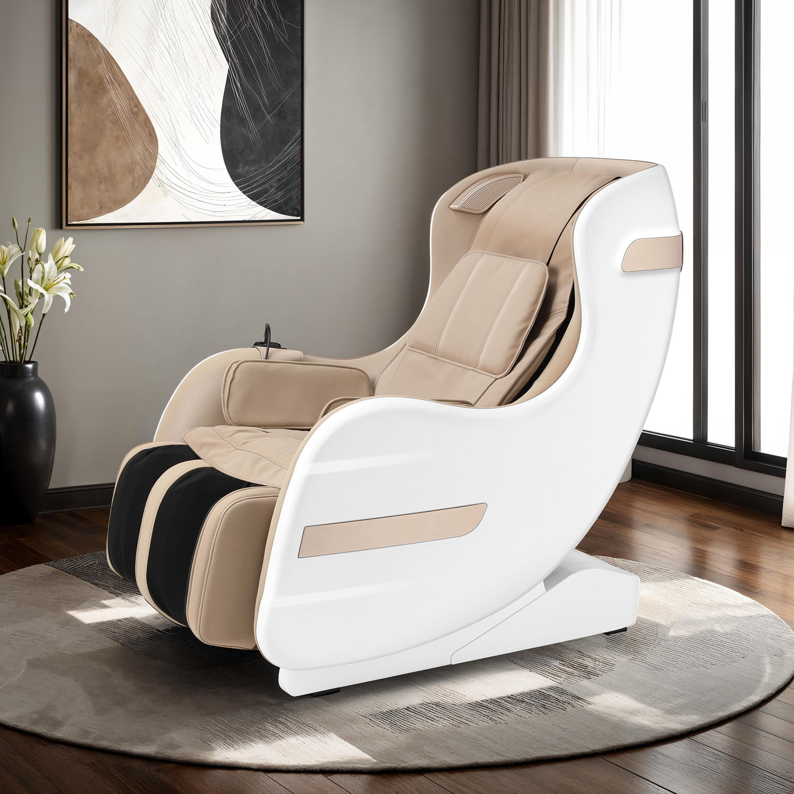 Massage Chair 3D Back Roller, White