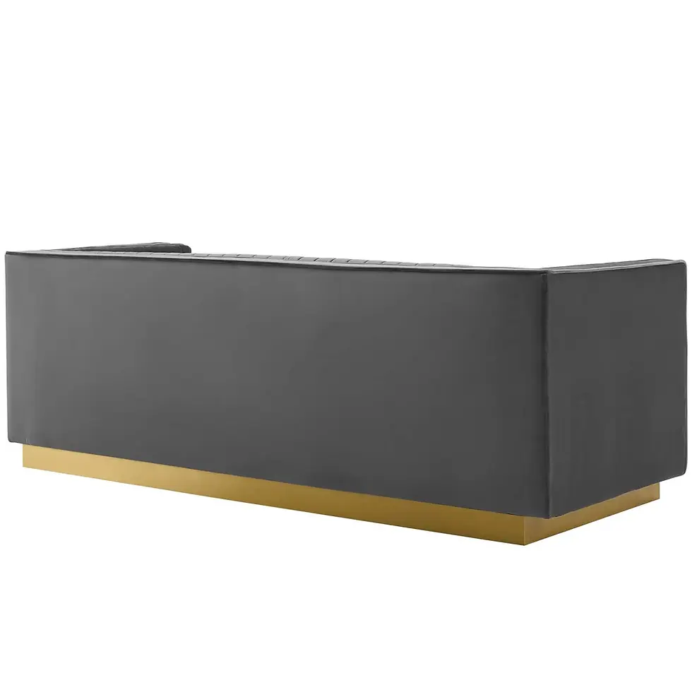 Thumbnail: Sanguine 3 Piece Vertical Channel Tufted Upholstered Performance Velvet Set