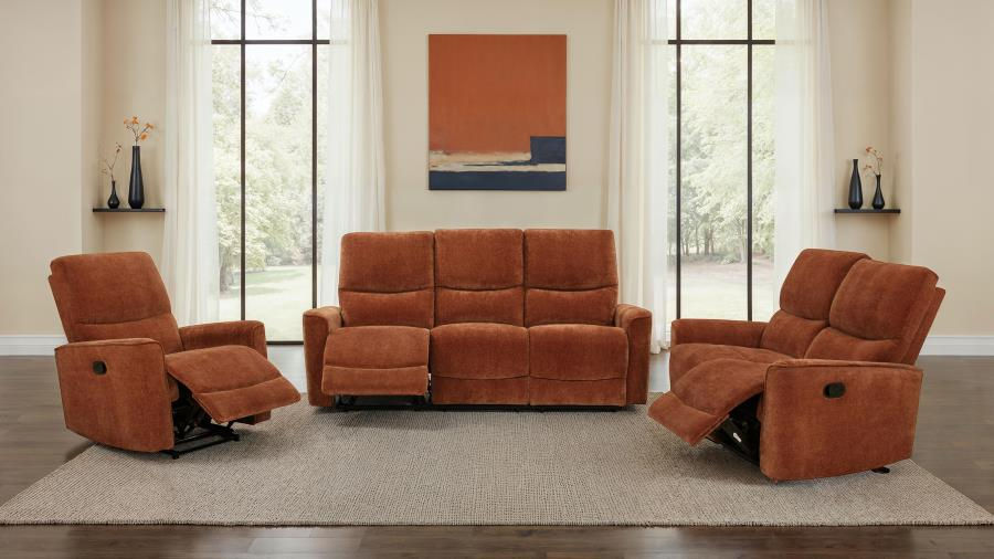 Miniatura: Navarro 3-piece Upholstered Reclining Sofa Set