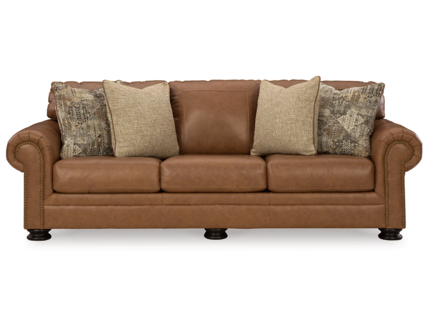 Thumbnail: Carianna Queen Leather Sofa Sleeper & Carianna Leather Loveseat – 2-Piece Set