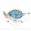 Thumbnail: Blue Polystone Sea Turtle Textured Swimming Decorative Sculpture with Blue Shell