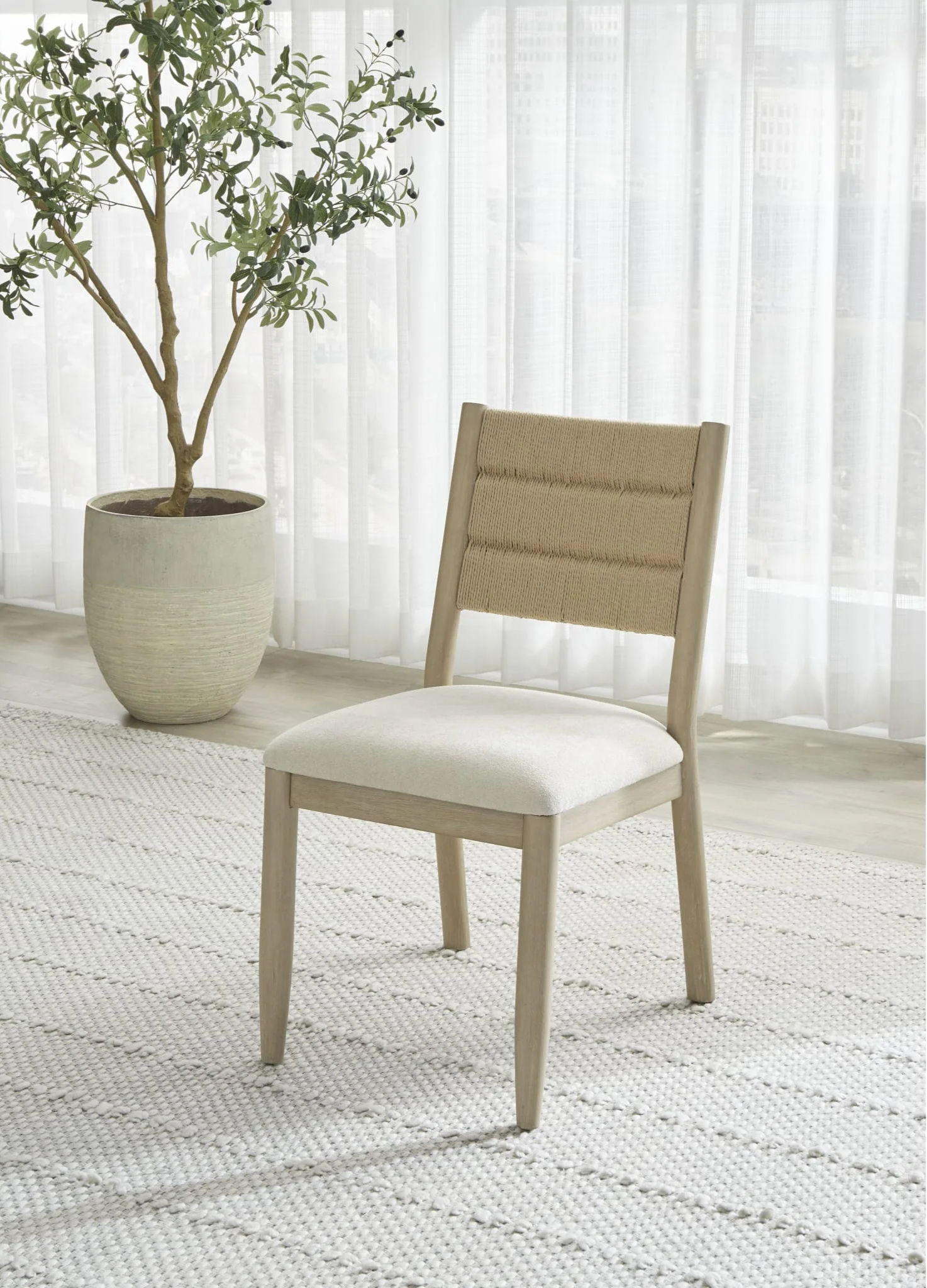 Rockport Danish Cord Dining Chair in Chai