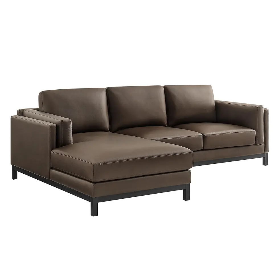 Miniatura: Roscoe Left-Facing Vegan Leather Sectional Sofa with Chaise