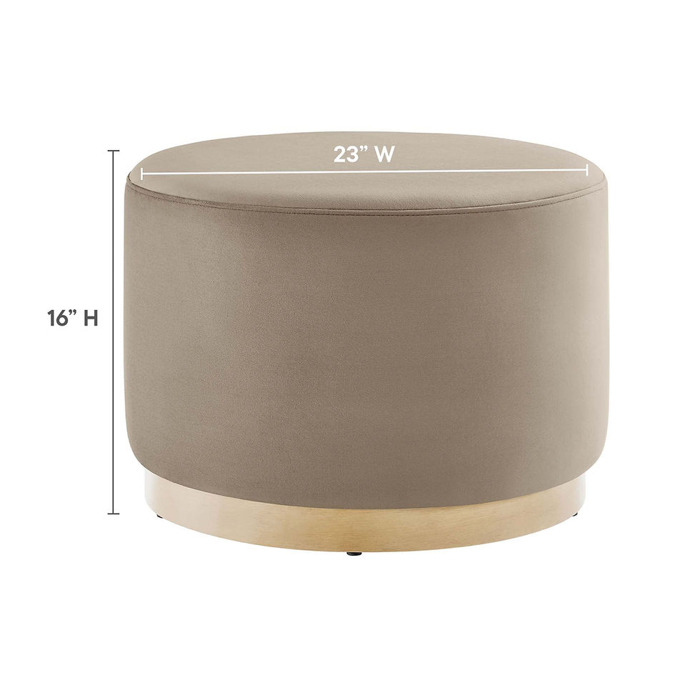 Miniatura: Tilden Large 23" Round Performance Velvet Upholstered Ottoman