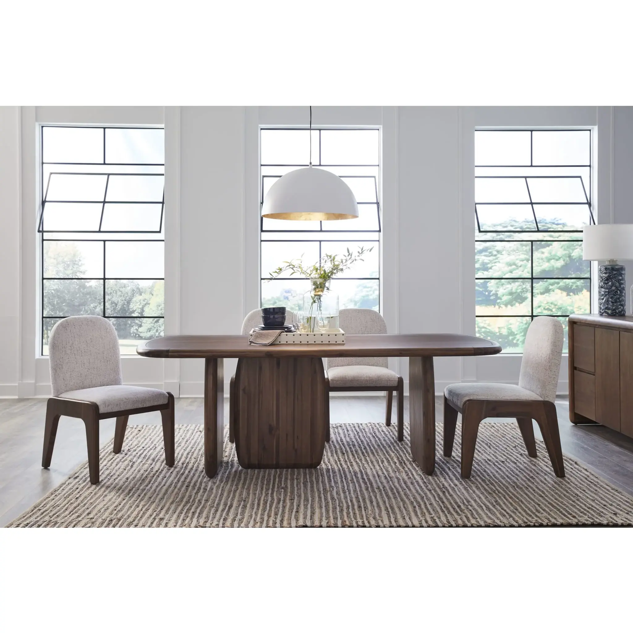 Xolani 7-Piece Dining Set – Impala / Chinchilla