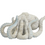 Thumbnail: Beige Polyresin Octopus Textured Decorative Sculpture with Light Blue Tentacles