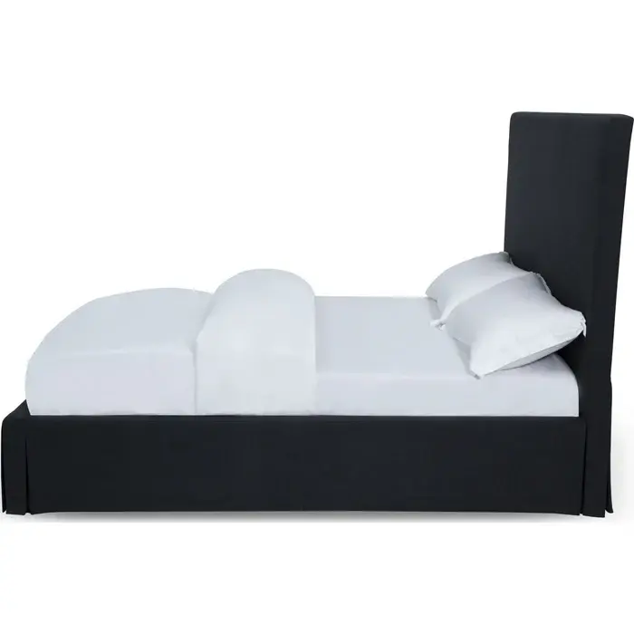 Miniatura: Cheviot UpholsteredSkirted Storage Panel Bed in Iron