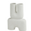 Thumbnail: White Ceramic Abstract Dual Opening U-Shaped Decorative Vase.