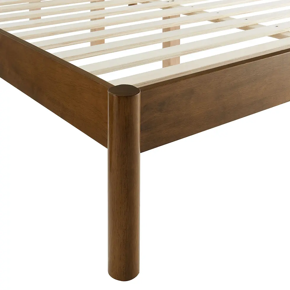 Miniatura: Olea Channel Tufted Boucle Solid Wood Platform Bed