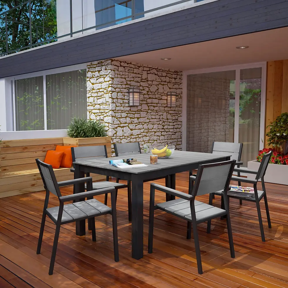 Thumbnail: Maine 7 Piece Outdoor Patio Dining Set