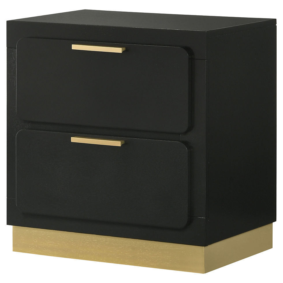 Thumbnail: Caraway 2-Drawer Nightstand – Black